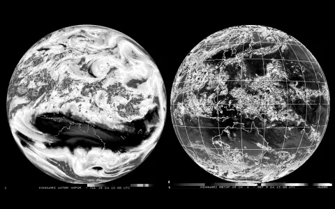 Vista de satélite de Himawari. Fuente: NOAA
