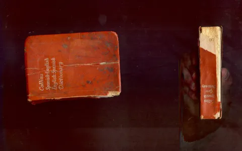 Portada y lomo de un libro antiguo