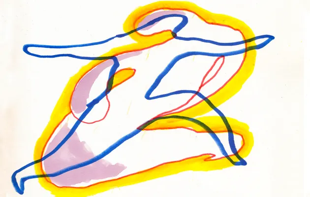 Esboxo de figura humana en color