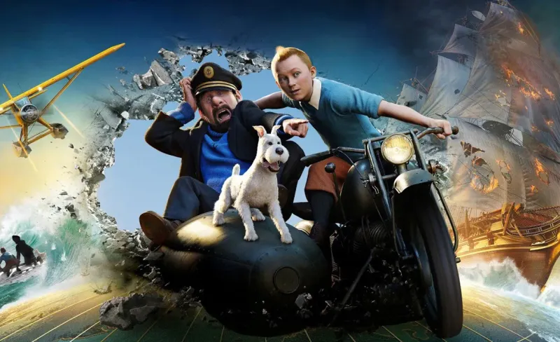 Un capitán de barco, un niño y un perro a bordo de un sidecar