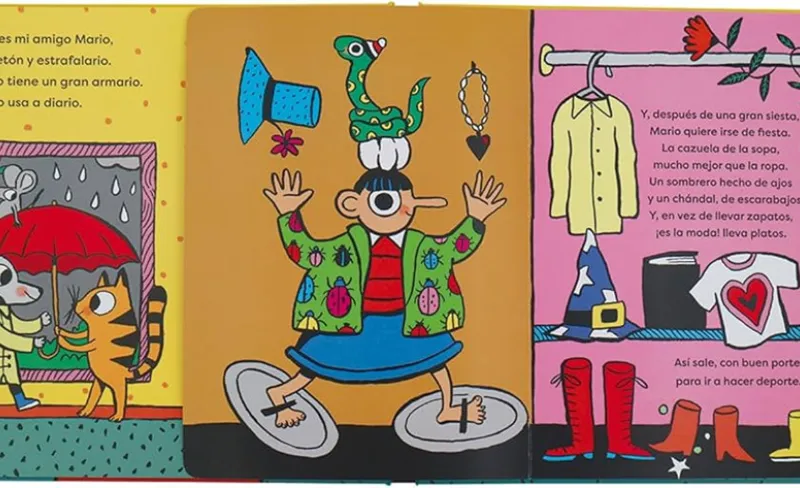 Dibujo de un chico en su casa