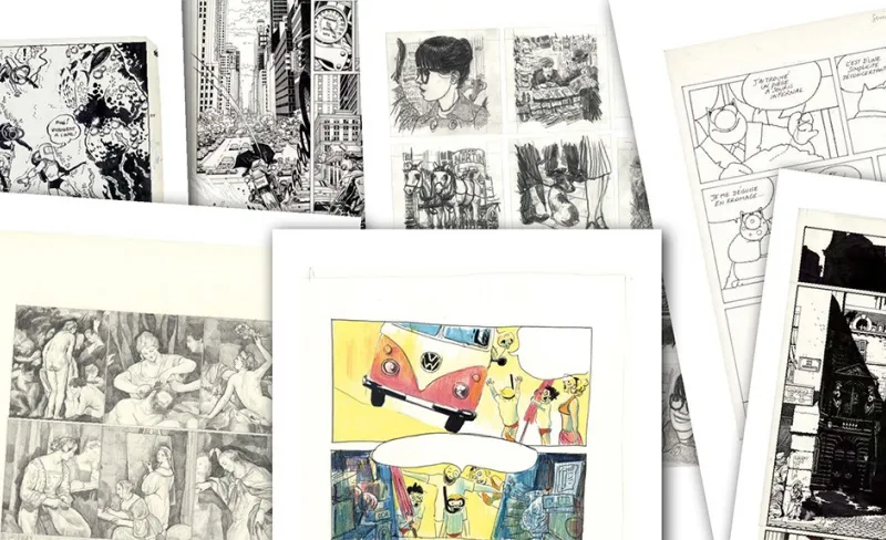 recortes de páginas de cómic