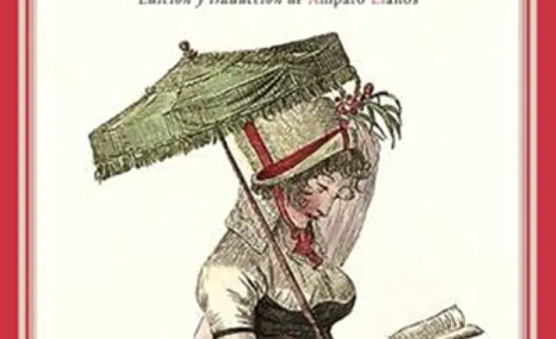 Ilustración de mujer con paragüas