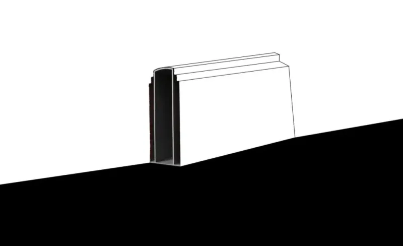 Ilustración edificio minimalista blanco  y negro