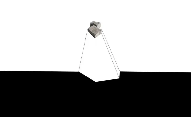 Ilustración minimalista de edificio de Matadero Madrid