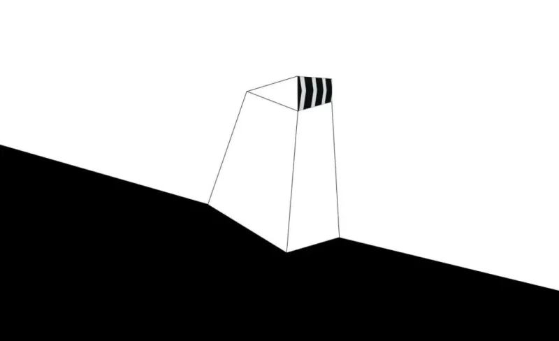 Ilustración minimalista edificio Matadero Madrid