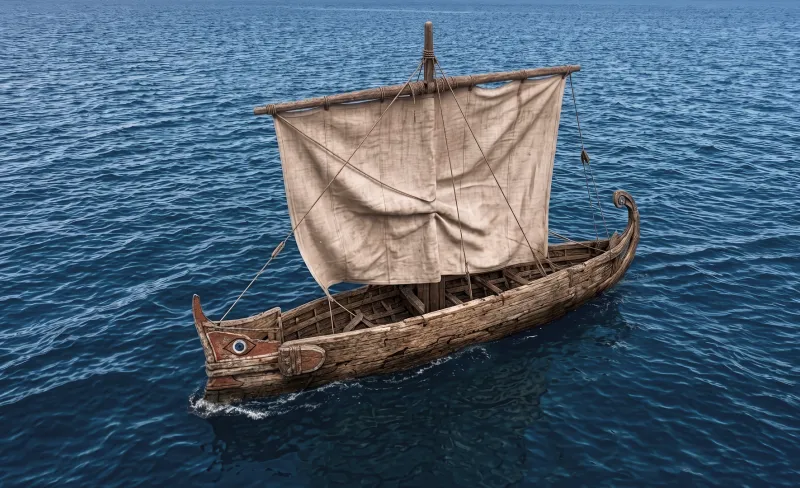 Antiguo trirreme surca los mares