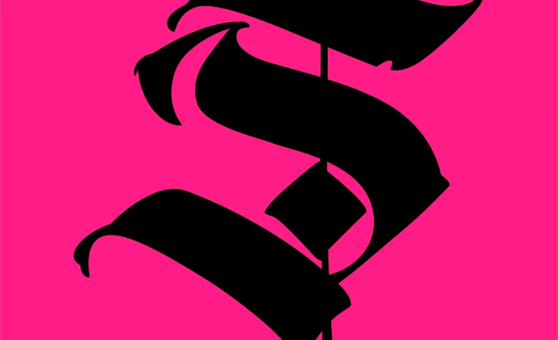 Letra ese en tipografía gótica