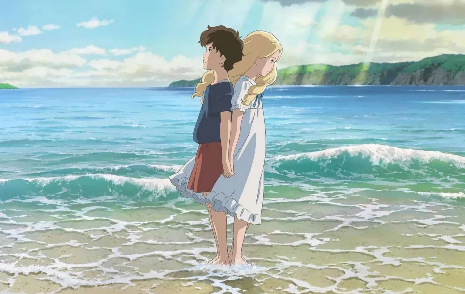 ilustración de una pareja de jóvenes de espaldas junto al mar