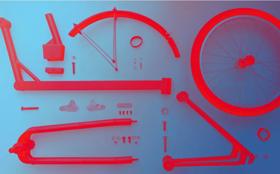 Líneas rojas sobre fondo azul degradado