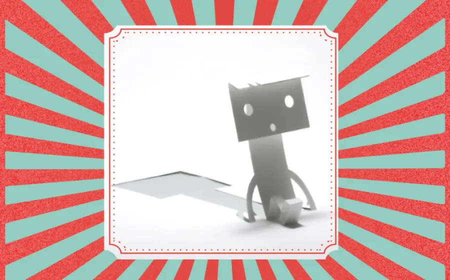 Dibujo de un muñeco hecho de figuras geométricas