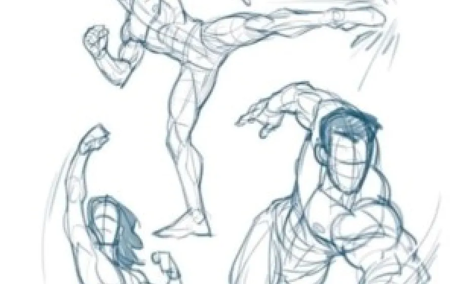 bocetos de superhéroes