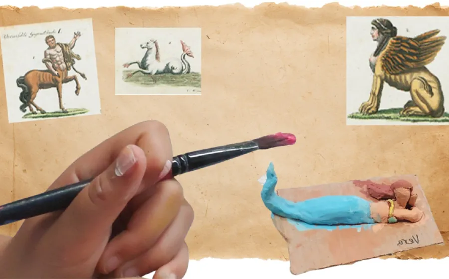 Mano pequeña con un pincel