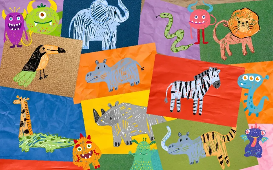 Recortes de dibujos infantiles de animales