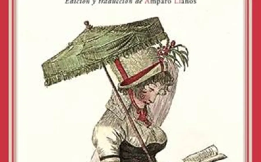 Ilustración de mujer con paragüas