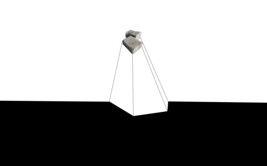 Ilustración minimalista de edificio de Matadero Madrid
