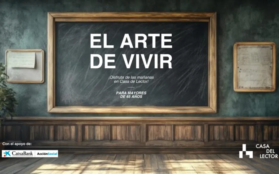 Pizarra en la que está escrito 'El arte de vivir'