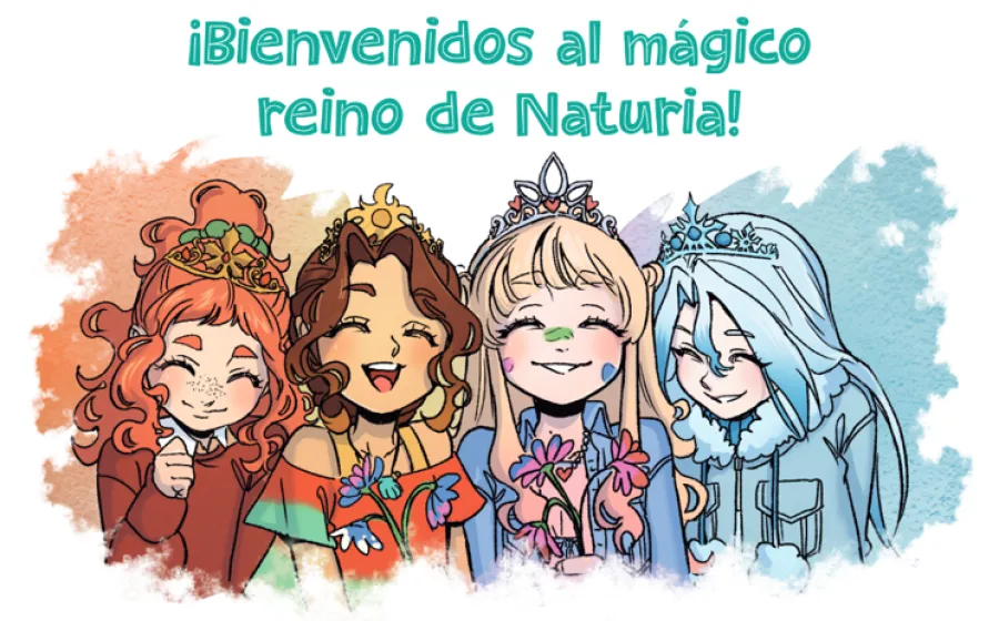 ilustración de cuatro chicas riéndose