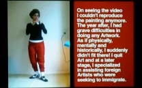 Mounira Al Solh, As If I Don't Fit There, 12' video, 2006, courtesy of the artist and Sfeir-Semler  Mounira Al Solh. Nuestro trabajo nunca se acaba