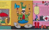 Dibujo de un chico en su casa