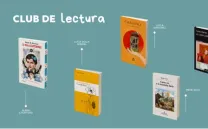 tapas de libros sobre fondo azul verdoso